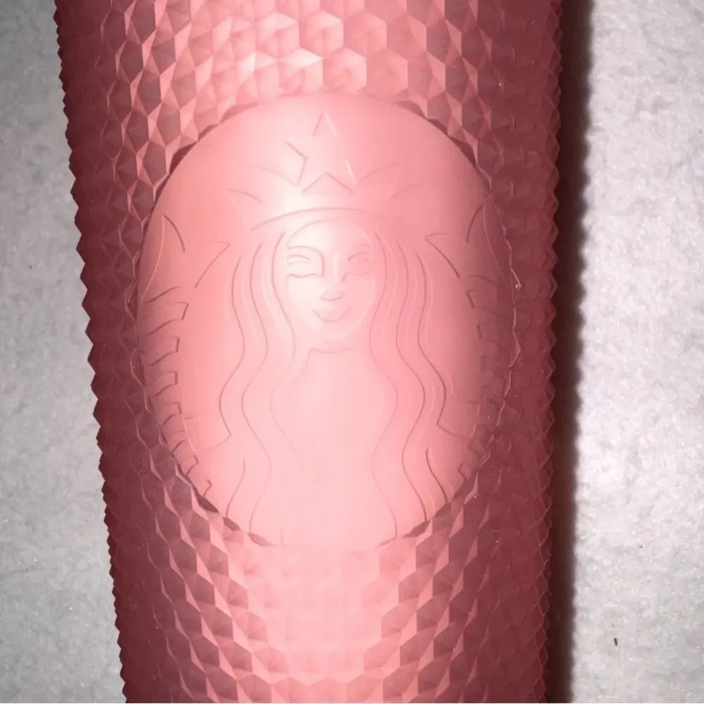 NWT Starbucks Insulated Acrylic Tumbler with Straw Pink Studded 24oz New